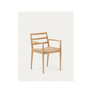 Silla Analy reposabrazos madera maciza de roble acabado...