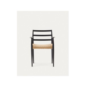 Silla Analy con reposabrazos madera maciza de roble... 2