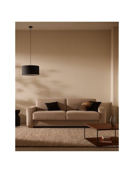 Sofá cama Anley 3 plazas beige y patas de madera maciza de haya 224 cm FSC Mix Credit - Kave Home