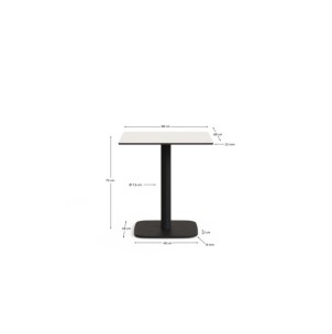 Mesa de exterior Dina blanco con pie de metal con acabado... 2