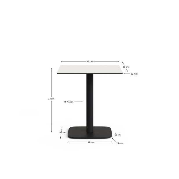 Mesa de exterior Dina blanco con pie...