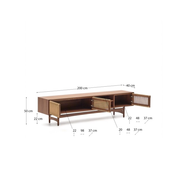 Mueble TV Elan 3 puertas chapa y...
