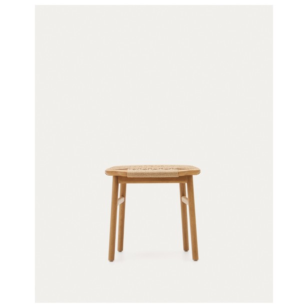 Taburete Enit de cuerda papel beige y...