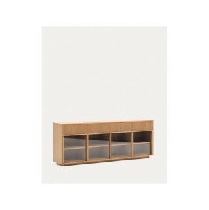 Aparador Helvine 4 puertas y 4 cajones chapa de roble y... 2