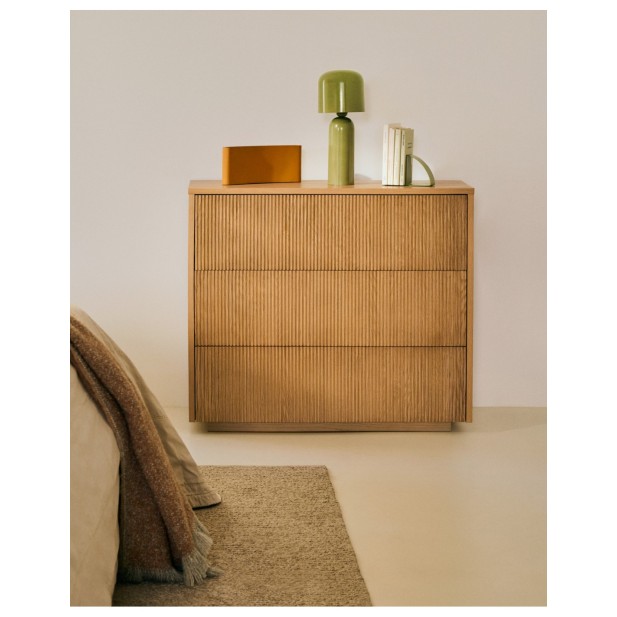 Cómoda Helvine 3 cajones de chapa de...