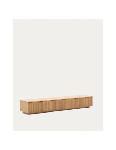 Mueble TV Helvine 4 cajones de chapa de roble 200 x 30 cm FSC 100% - Kave Home