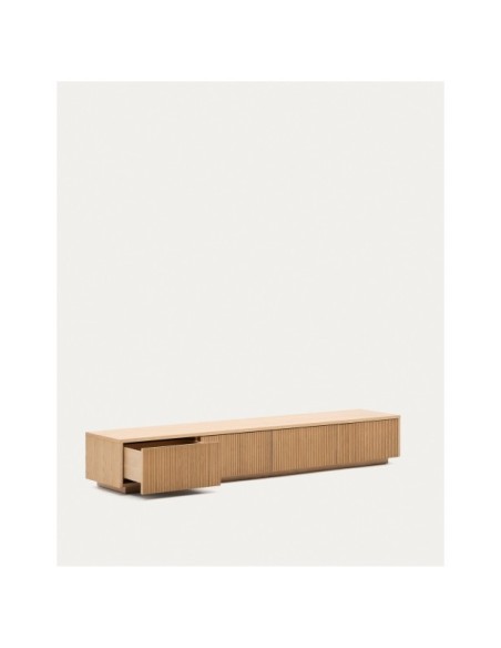 Mueble TV Helvine 4 cajones de chapa de roble 200 x 30 cm FSC 100% - Kave Home