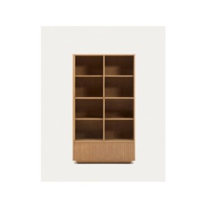 Vitrina Helvine 4 puertas y 2 cajones chapa de roble y...