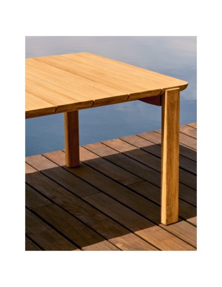 Mesa Icaro de madera maciza de teca 280 x 112 cm FSC 100% - Kave Home