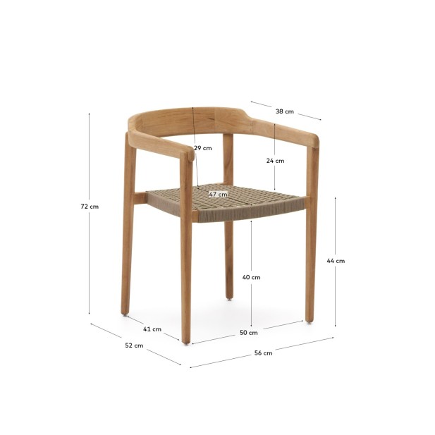 Silla apilable Icaro de madera maciza...