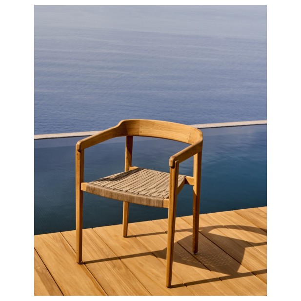 Silla apilable Icaro de madera maciza...