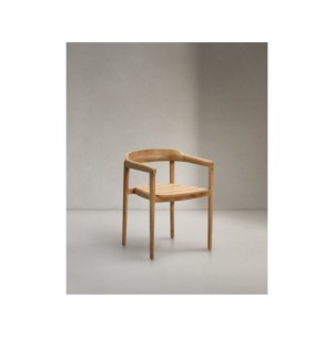 Silla apilable Icaro de madera maciza de teca con acabado...