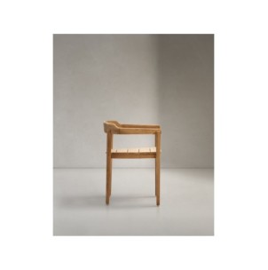 Silla apilable Icaro de madera maciza de teca con acabado... 2