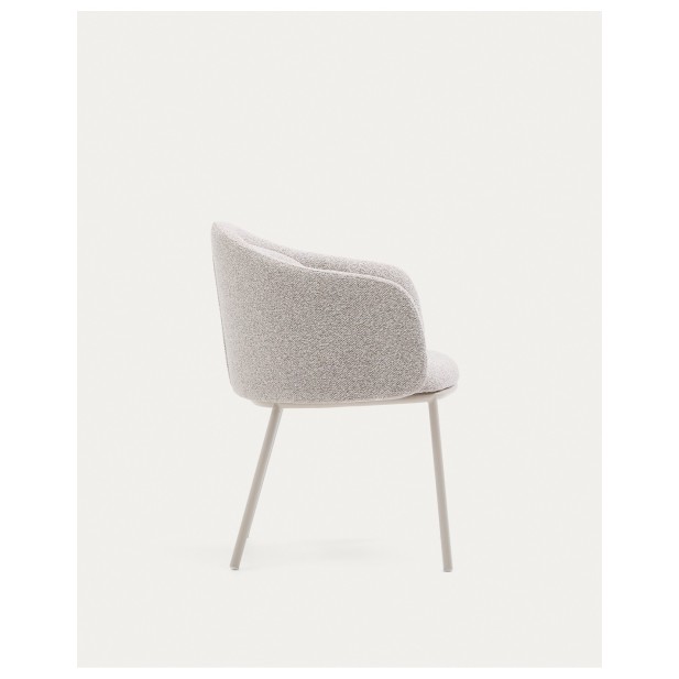 Silla Idaira de chenilla gruesa beige...