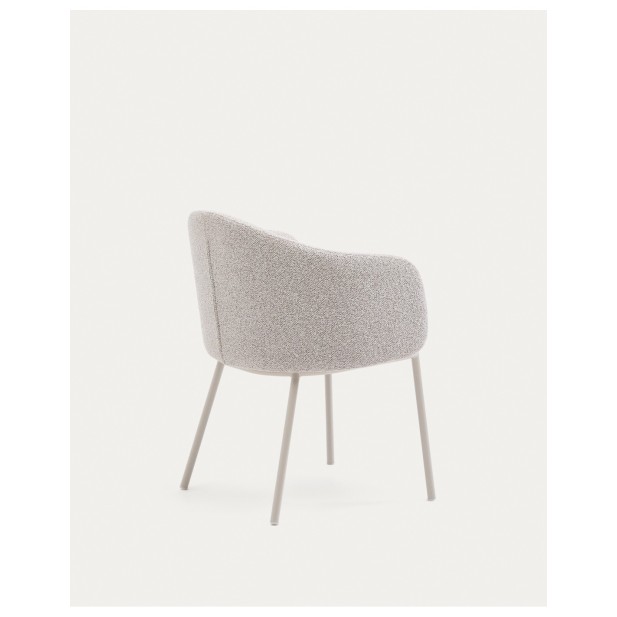 Silla Idaira de chenilla gruesa beige...