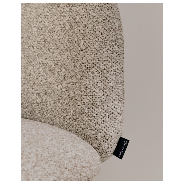 Silla Idaira de chenilla gruesa beige...