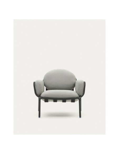 Butaca de exterior Joncols de aluminio con acabado pintado gris - Kave Home