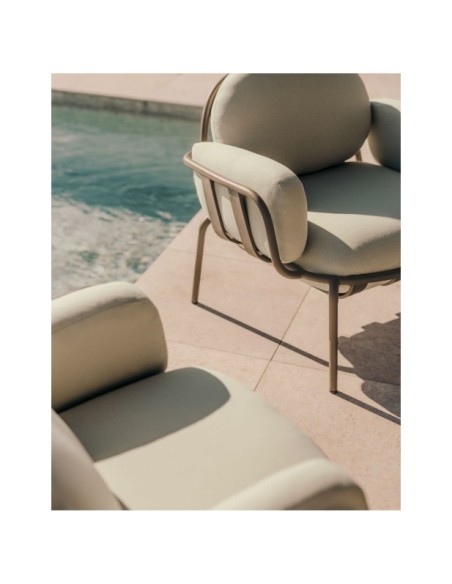 Butaca de exterior Joncols de aluminio con acabado pintado gris - Kave Home