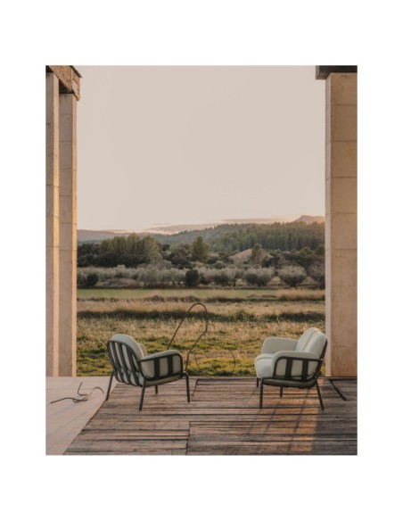 Butaca de exterior Joncols de aluminio con acabado pintado gris - Kave Home