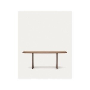 Mesa Litto de chapa de nogal 200 x 100 cm - Kave Home