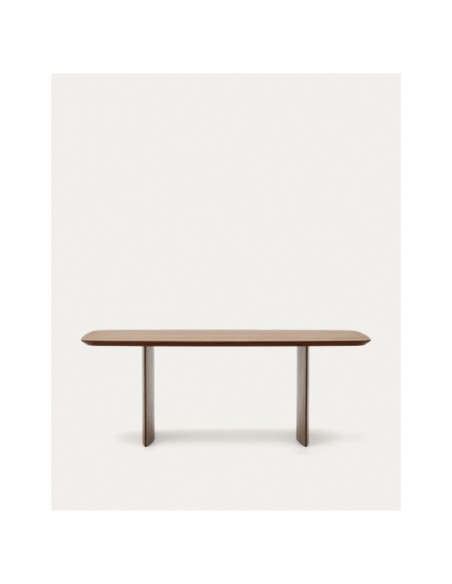 Mesa Litto de chapa de nogal 200 x 100 cm - Kave Home