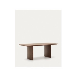 Mesa Litto de chapa de nogal 200 x 100 cm - Kave Home 2