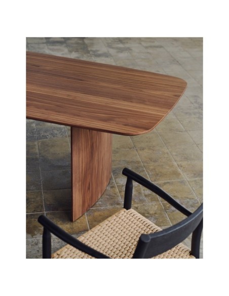 Mesa Litto de chapa de nogal 200 x 100 cm - Kave Home