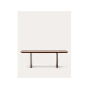 Mesa Litto de chapa de nogal 240 x 100 cm - Kave Home 2