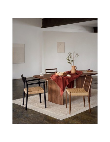 Mesa Litto de chapa de nogal 240 x 100 cm - Kave Home