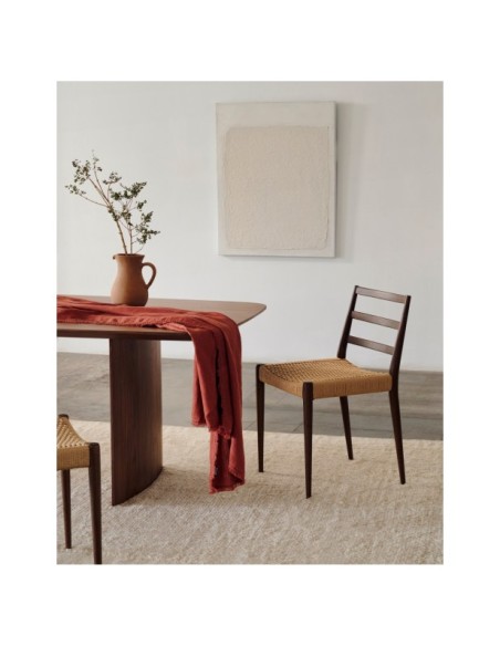 Mesa Litto de chapa de nogal 240 x 100 cm - Kave Home