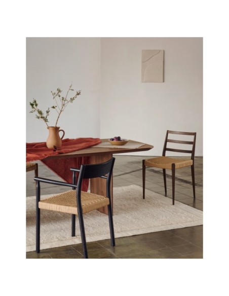 Mesa Litto de chapa de nogal 240 x 100 cm - Kave Home