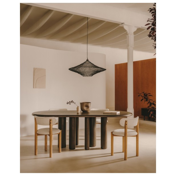 Mesa ovalada Mailen en chapa de...