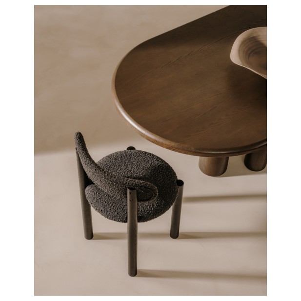 Mesa ovalada Mailen en chapa de...