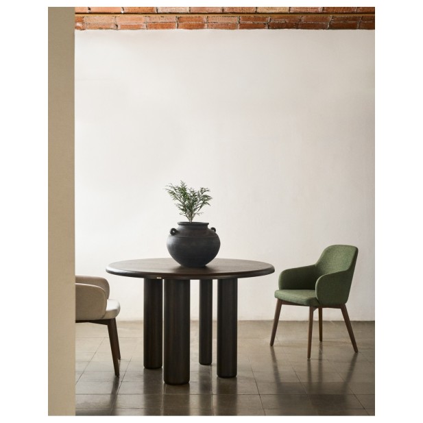 Mesa redonda Mailen en chapa de...