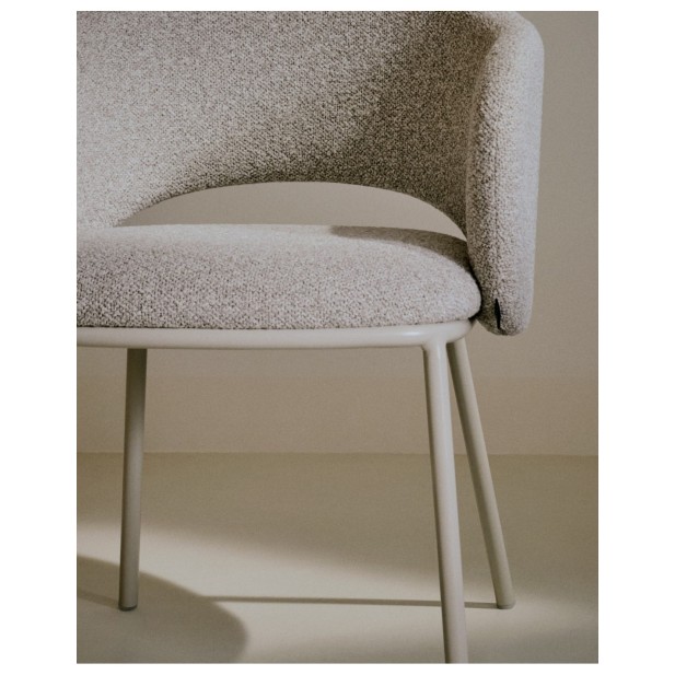 Silla Maina de chenilla gruesa beige...