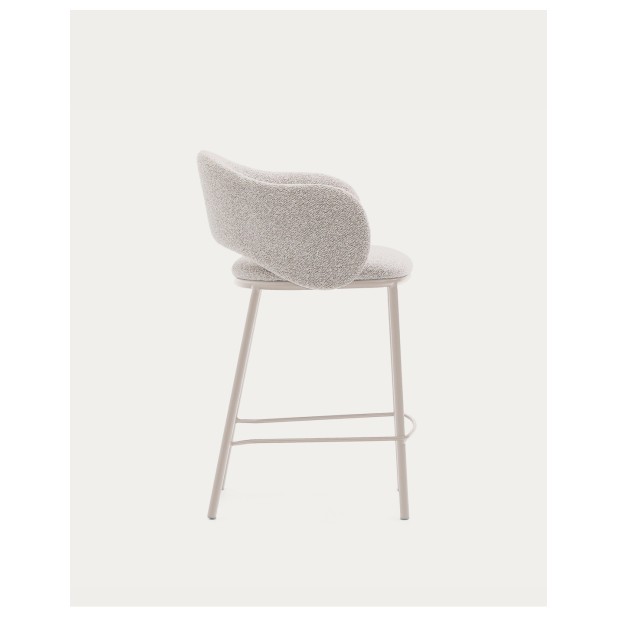 Taburete Maina chenilla gruesa beige...