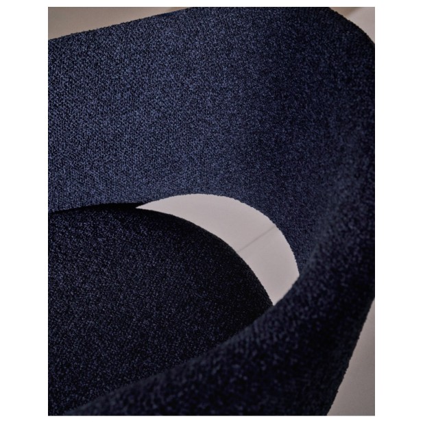 Silla Maina de chenilla gruesa azul y...