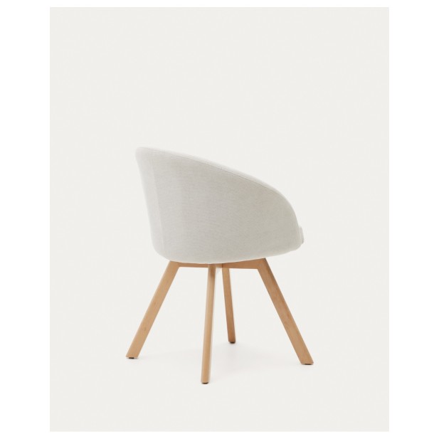 Silla giratoria Marvin chenilla beige...