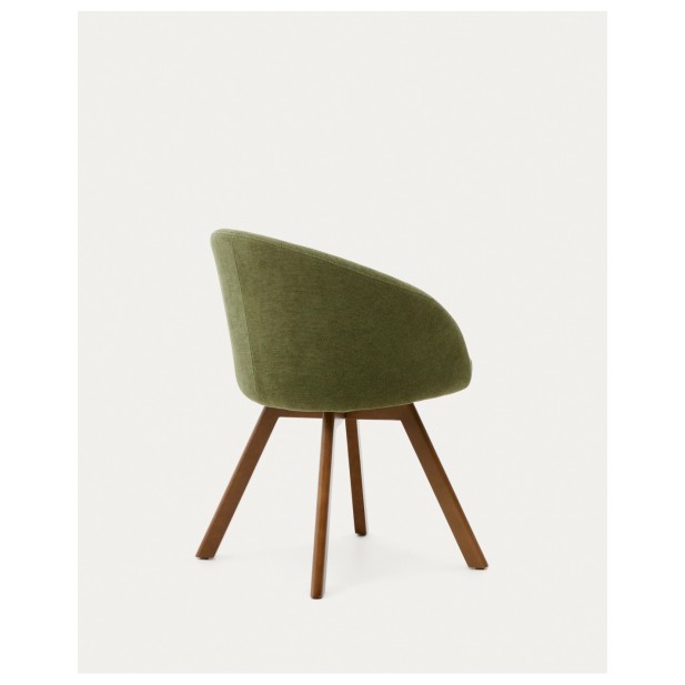 Silla giratoria Marvin chenilla verde...