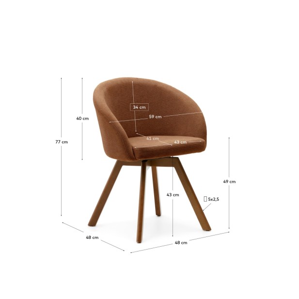 Silla giratoria Marvin chenilla...