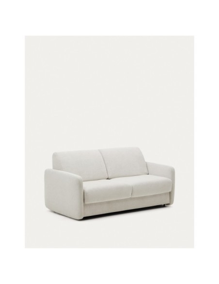 Sofá cama Nuala 3 plazas de chenilla color perla 204 cm - Kave Home