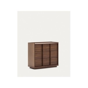 Cómoda Onix 3 con cajones de chapa de nogal con acabado... 2