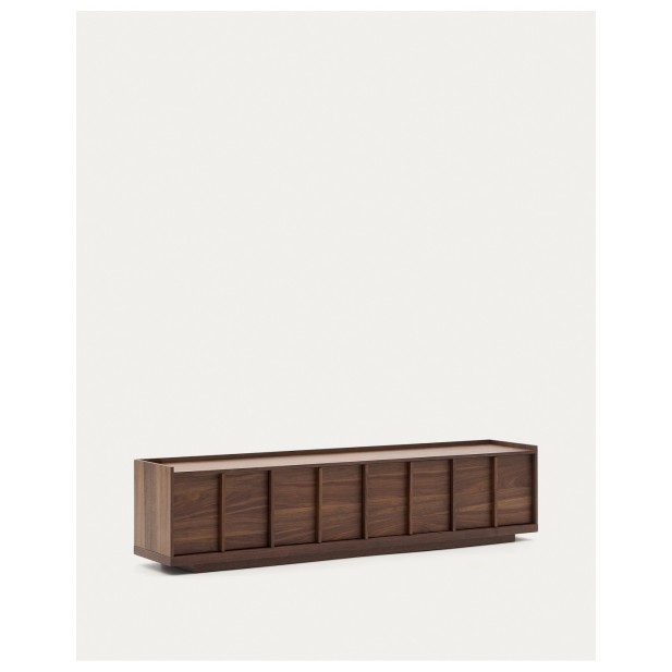 Mueble TV Onix de chapa de nogal con...