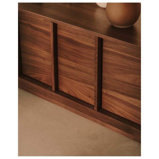 Mueble TV Onix de chapa de nogal con...