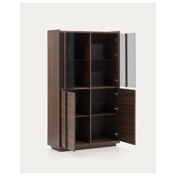 Vitrina Onix madera maciza nogal y...