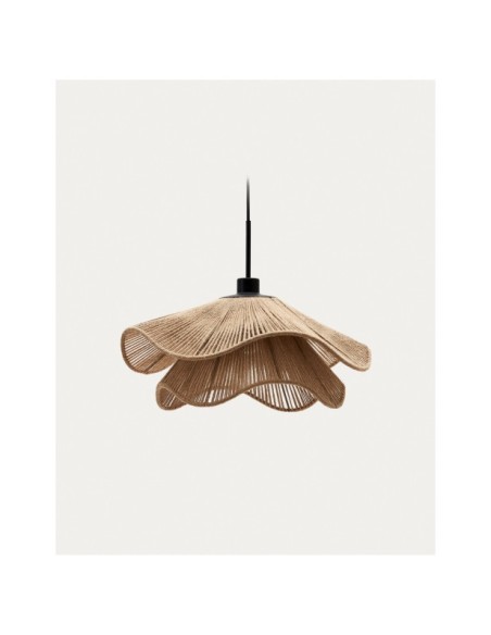Pantalla para lámpara de techo Pontos de yute con acabado natural Ø 50 cm - Kave Home