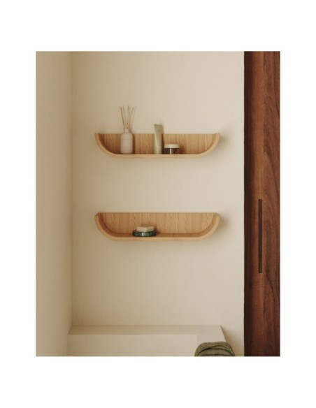 Estante Salaya de madera contrachapada de fresno con acabado natural 60 x 12 cm - Kave Home