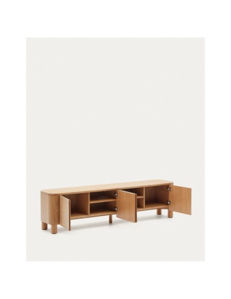 Mueble TV Salaya de madera contrachapada de fresno FSC Mix Credit 200 x 52 cm - Kave Home