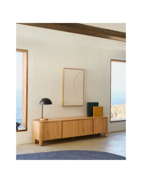 Mueble TV Salaya de madera contrachapada de fresno FSC Mix Credit 200 x 52 cm - Kave Home