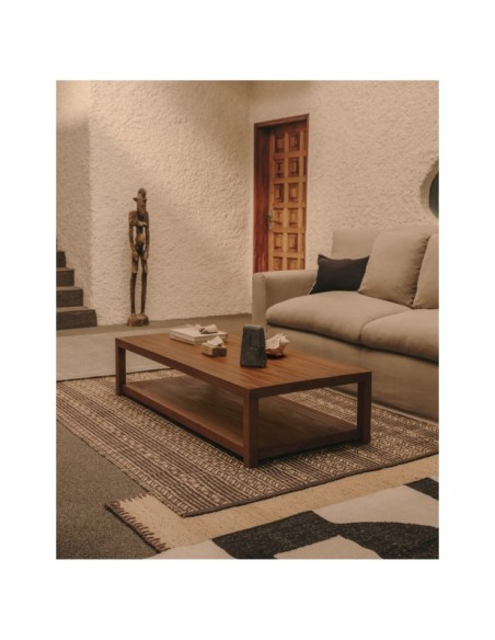 Mesa de centro Sashi de madera maciza de teca 150 x 70 cm - Kave Home